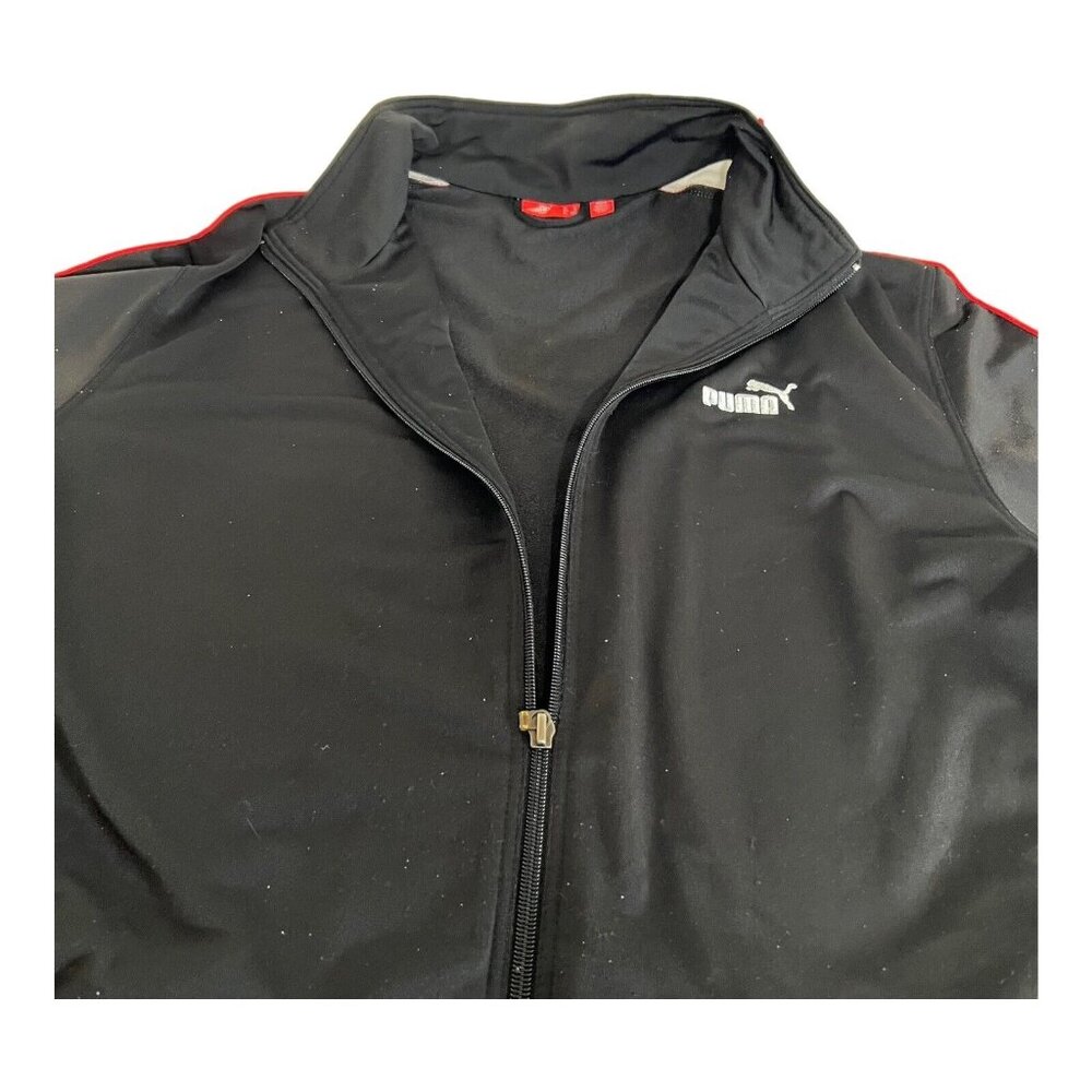 PUMA Full Zip Mens Athletic Stripe XL Jacket Sports Windbreaker  READ